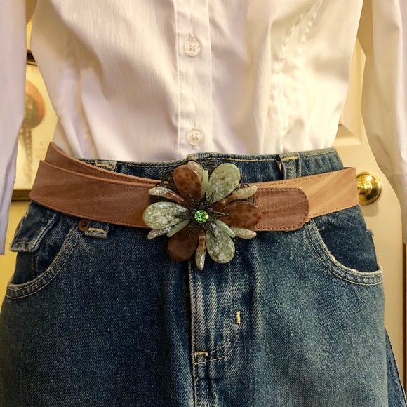 Accessories - Leather & Stone Belt